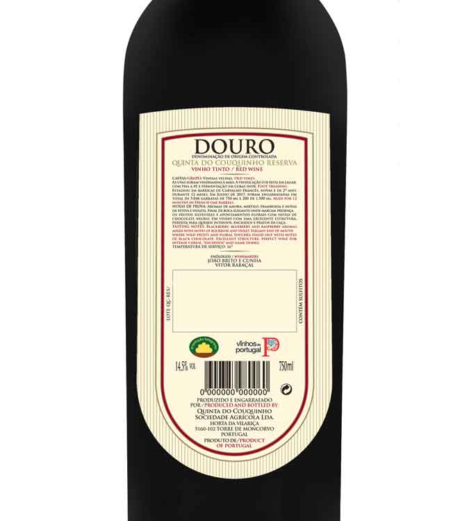 Vinho Tinto Quinta Do Couquinho Reserva Douro 0.75 L