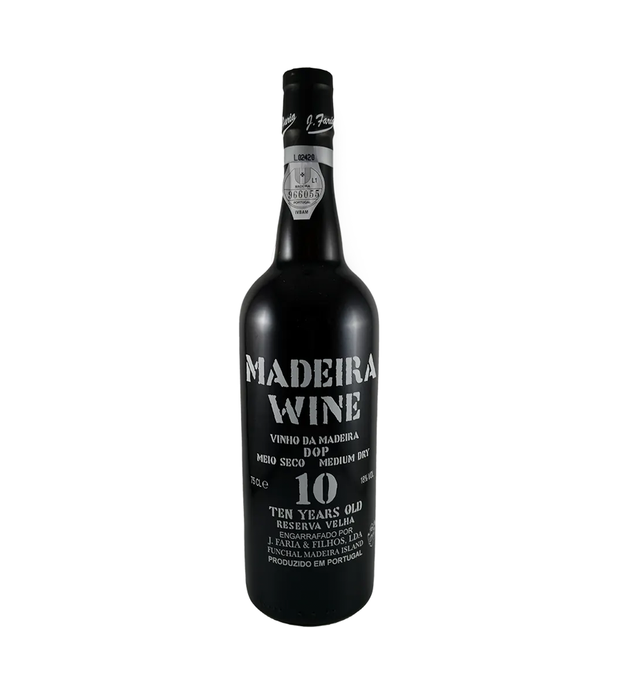 Vinho Madeira J. Faria Meio Seco 10 Anos, 75cl Madeira
